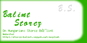 balint storcz business card